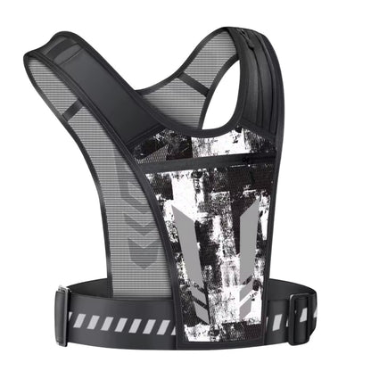 NIGHTSTRIDE reflective running vest on white